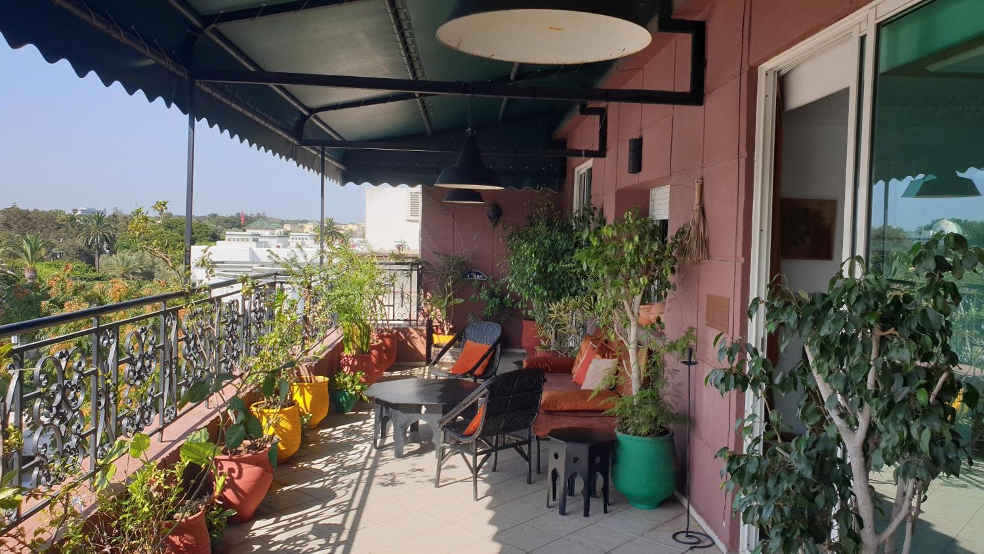 Appartement Agreable Avec 2 Tres Belles Terrasses Au Coeur De Rabat Bagian luar foto